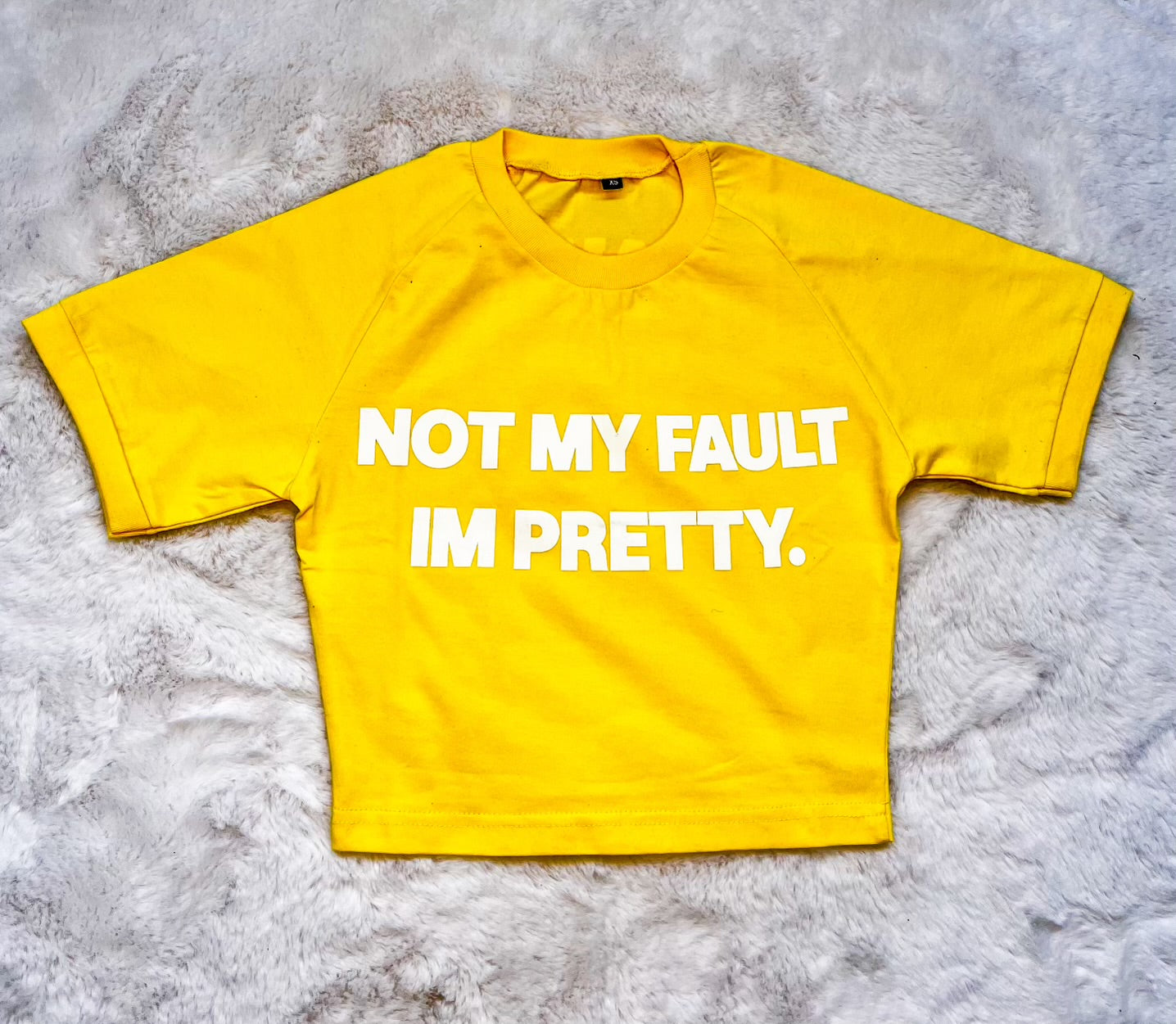 "Not My Fault I'm Pretty" Crop Top
